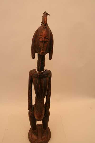 bambara (statue), d`afrique : Mali, statuette bambara (statue), masque ancien africain bambara (statue), art du Mali - Art Africain, collection privées Belgique. Statue africaine de la tribu des bambara (statue), provenant du Mali, 1112/4216.Très belle statue féminine nyeleni,de l