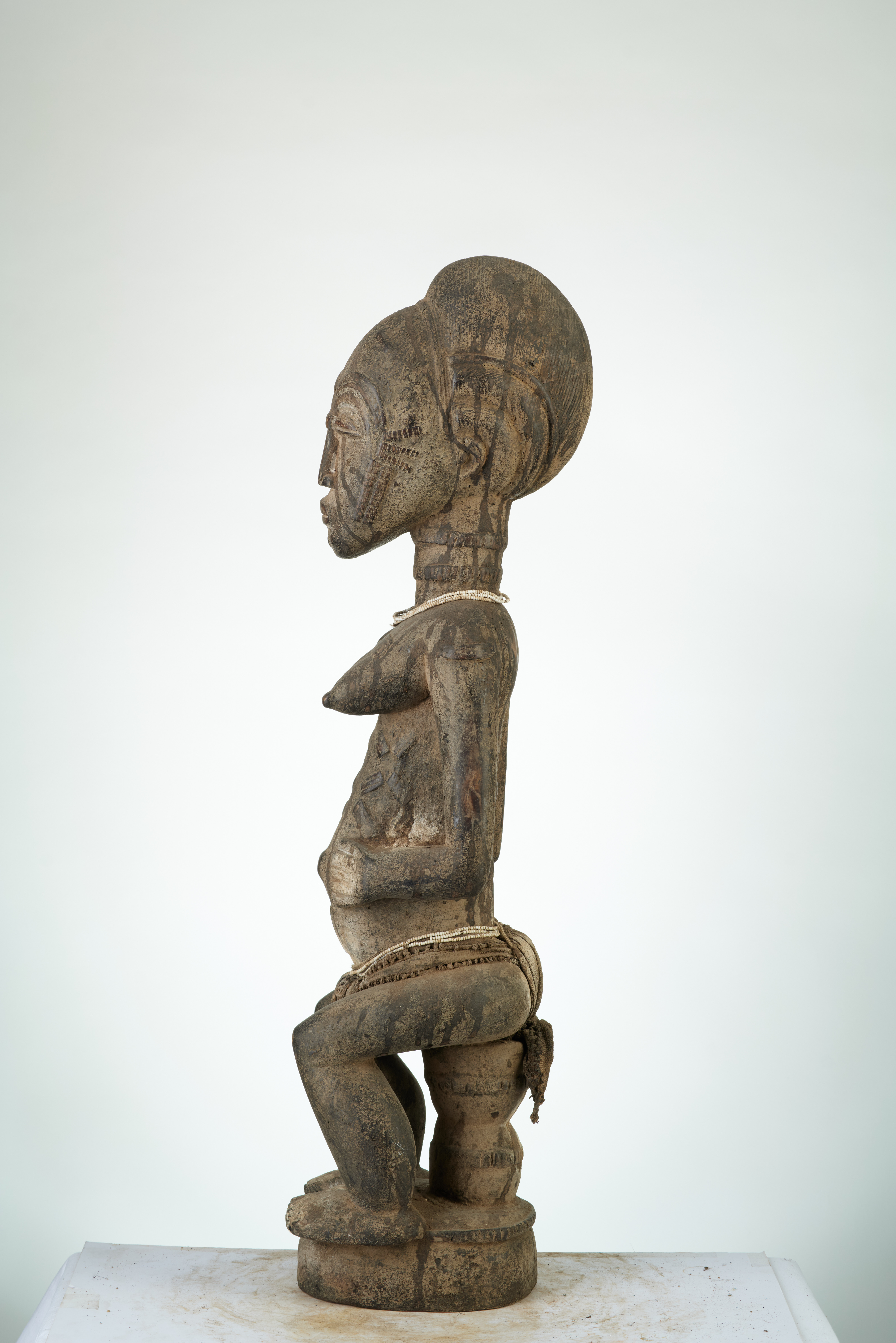 Baoulé(statue assise ), d`afrique : côte d