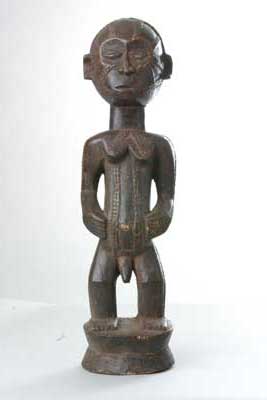 Tabwa.(statue), d`afrique : Rép. dém. Congo (Zaire), statuette Tabwa.(statue), masque ancien africain Tabwa.(statue), art du Rép. dém. Congo (Zaire) - Art Africain, collection privées Belgique. Statue africaine de la tribu des Tabwa.(statue), provenant du Rép. dém. Congo (Zaire), 794/51Très ancienne statue d
